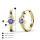 5 - Tetty 0.46 ctw (4.00 mm) Round Tanzanite Infinity Solitaire Women Hoop Earrings 