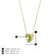 5 - Zaria 0.55 ct Peridot Heart Shape (5.00 mm) Solitaire Pendant Necklace 