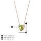 5 - Zaria 0.55 ct Peridot Heart Shape (5.00 mm) Solitaire Pendant Necklace 