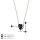 5 - Zaria 0.57 ct London Blue Topaz Heart Shape (5.00 mm) Solitaire Pendant Necklace 