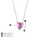 5 - Zaria 0.90 ct Lab Created Pink Sapphire Heart Shape (6.00 mm) Solitaire Pendant Necklace 