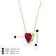 5 - Zaria 0.80 ct Lab Created Ruby Heart Shape (6.00 mm) Solitaire Pendant Necklace 