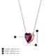 5 - Zaria 1.10 ct Rhodolite Garnet Heart Shape (6.00 mm) Solitaire Pendant Necklace 