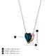 5 - Zaria 1.00 ct London Blue Topaz Heart Shape (6.00 mm) Solitaire Pendant Necklace 
