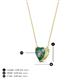 5 - Zaria 0.75 ct Lab Created Alexandrite Heart Shape (6.00 mm) Solitaire Pendant Necklace 