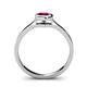 5 - Natare 0.50 ct Rhodolite Garnet Round (5.00 mm) Solitaire Engagement Ring  