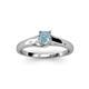 3 - Nixie 0.40 ct Aquamarine Round (5.00 mm) Solitaire Engagement Ring  
