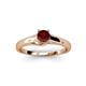 3 - Nixie 0.63 ct Red Garnet Round (5.00 mm) Solitaire Engagement Ring  