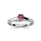 3 - Nixie 0.50 ct Rhodolite Garnet Round (5.00 mm) Solitaire Engagement Ring  