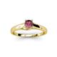 3 - Nixie 0.50 ct Rhodolite Garnet Round (5.00 mm) Solitaire Engagement Ring  