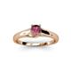 3 - Nixie 0.50 ct Rhodolite Garnet Round (5.00 mm) Solitaire Engagement Ring  