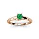 3 - Nixie 0.40 ct Emerald Round (5.00 mm) Solitaire Engagement Ring  
