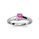 3 - Nixie 0.53 ct Pink Sapphire Round (5.00 mm) Solitaire Engagement Ring  