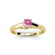 3 - Nixie 0.53 ct Pink Sapphire Round (5.00 mm) Solitaire Engagement Ring  