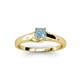 3 - Nixie 0.40 ct Aquamarine Round (5.00 mm) Solitaire Engagement Ring  