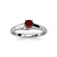 3 - Nixie 0.63 ct Red Garnet Round (5.00 mm) Solitaire Engagement Ring  