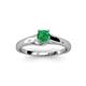3 - Nixie 0.40 ct Emerald Round (5.00 mm) Solitaire Engagement Ring  