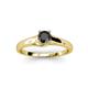 3 - Nixie 0.50 ct Black Diamond Round (5.00 mm) Solitaire Engagement Ring  