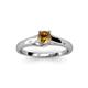 3 - Nixie 0.40 ct Citrine Round (5.00 mm) Solitaire Engagement Ring  