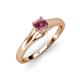 4 - Nixie 0.50 ct Rhodolite Garnet Round (5.00 mm) Solitaire Engagement Ring  