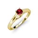 4 - Nixie 0.55 ct Ruby Round (5.00 mm) Solitaire Engagement Ring  