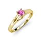 4 - Nixie 0.53 ct Pink Sapphire Round (5.00 mm) Solitaire Engagement Ring  