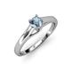4 - Nixie 0.40 ct Aquamarine Round (5.00 mm) Solitaire Engagement Ring  