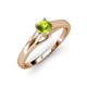 4 - Nixie 0.50 ct Peridot Round (5.00 mm) Solitaire Engagement Ring  