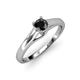 4 - Nixie 0.50 ct Black Diamond Round (5.00 mm) Solitaire Engagement Ring  
