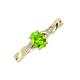 3 - Stacie Desire 1.51 ctw Peridot Oval Cut (8x6mm) & Natural Diamond Round (1.30mm) Twist Infinity Shank Engagement Ring 