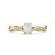 1 - Stacie Desire 0.93 ctw Opal Oval Cut (8x6mm) & Natural Diamond Round (1.30mm) Twist Infinity Shank Engagement Ring 