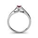 5 - Nixie 0.50 ct Rhodolite Garnet Round (5.00 mm) Solitaire Engagement Ring  