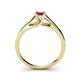 5 - Nixie 0.50 ct Rhodolite Garnet Round (5.00 mm) Solitaire Engagement Ring  