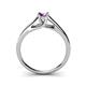 5 - Nixie 0.40 ct Amethyst Round (5.00 mm) Solitaire Engagement Ring  