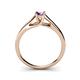 5 - Nixie 0.40 ct Amethyst Round (5.00 mm) Solitaire Engagement Ring  