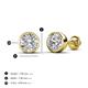 4 - Caryl Round Lab Grown Diamond Euro Bezel Set Solitaire Stud Earrings 