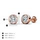 4 - Caryl Round Lab Grown Diamond Euro Bezel Set Solitaire Stud Earrings 