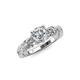 4 - Carina Signature 1.14 ctw IGI Certified Lab Grown Diamond Round (6.50 mm) & Natural Diamond Round (1.30 mm) Engagement Ring 