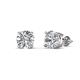 1 - Alina Natural Round Diamond Four Prongs Solitaire Stud Earrings 