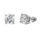 1 - Alina Natural Round Diamond Four Prongs Solitaire Stud Earrings 