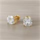 2 - Alida 1.00 ctw (5.00 mm) Cushion Shape Natural Diamond Solitaire Women Stud Earrings 