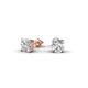 3 - Alida 0.74 ctw (4.00 mm) Cushion Shape Natural Diamond Solitaire Women Stud Earrings 