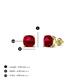 4 - Alida 0.88 ctw (4.00 mm) Cushion Shape Lab Created Ruby Solitaire Women Stud Earrings 