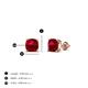 4 - Alida 0.88 ctw (4.00 mm) Cushion Shape Lab Created Ruby Solitaire Women Stud Earrings 