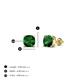 4 - Alida 0.60 ctw (4.00 mm) Cushion Shape Lab Created Emerald Solitaire Women Stud Earrings 