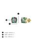 4 - Alida 0.88 ctw (4.00 mm) Cushion Shape Lab Created Alexandrite Solitaire Women Stud Earrings 