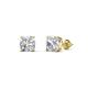 3 - Alida 1.00 ctw (5.00 mm) Cushion Shape Natural Diamond Solitaire Women Stud Earrings 