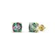 2 - Alida 1.62 ctw (5.00 mm) Cushion Shape Lab Created Alexandrite Solitaire Women Stud Earrings 