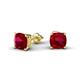 2 - Alida 2.66 ctw (6.00 mm) Cushion Shape Lab Created Ruby Solitaire Women Stud Earrings 