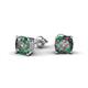 2 - Alida 2.66 ctw (6.00 mm) Cushion Shape Lab Created Alexandrite Solitaire Women Stud Earrings 